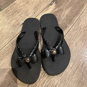 Black Kate Spade Denise sandal with bow